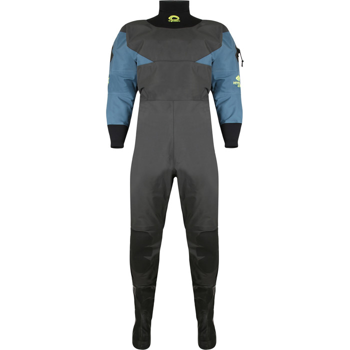 2024 Typhoon Hypercurve 4 Back Zip Drysuit with Socks 100170 - Teal / Grey